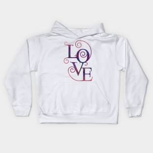 Love Lettering Design Kids Hoodie